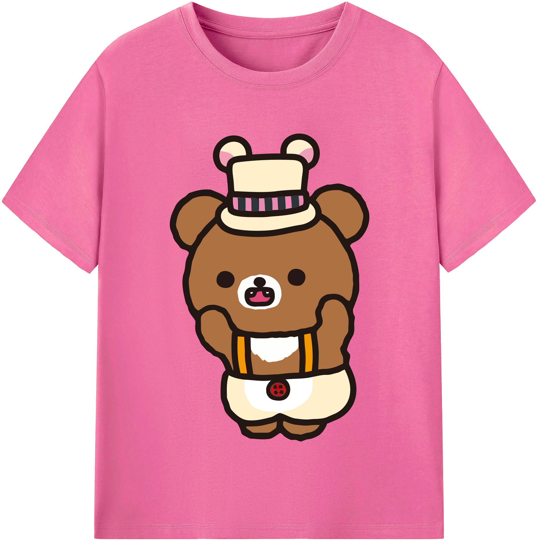 （画像用） リラックマ リラックマ キイロイトリ Rilakkuma Korilakkuma Kiiroitori レディースカジュアルプリントTシャツ（綿100％）
